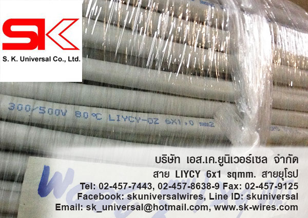 LIYCY-OZ 6C X 1 MM2 สายมัลติคอร์ สายชีลด์