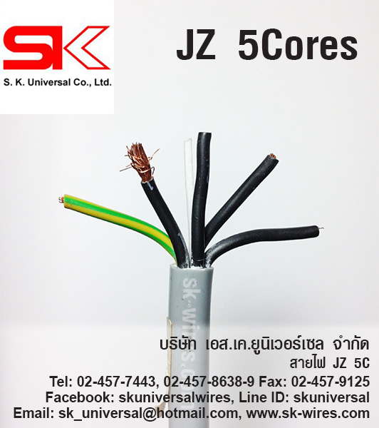 JZ 5C x 0.75 MM2 สายมัลติคอร์ (Multicore)