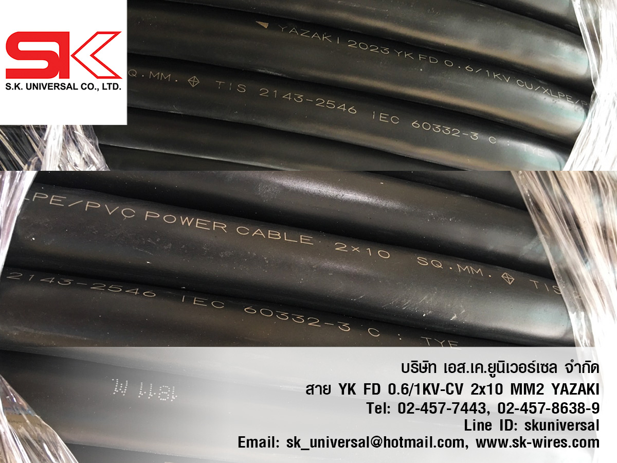 YK FD-0.6/1KV-CV 2x10